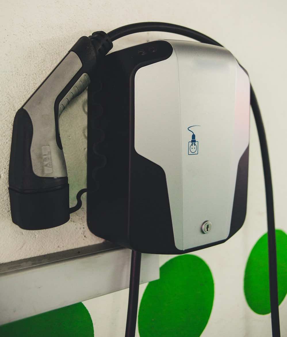 wall mounted electric car charger installed